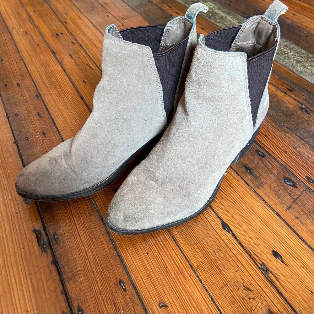 White Mountain Suede Taupe Booties - Picture 4 of 9